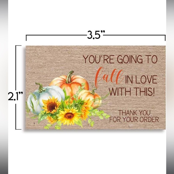 LAST SET🍁25 Premium Fall themed Thank you cards- business card size - Picture 3 of 4